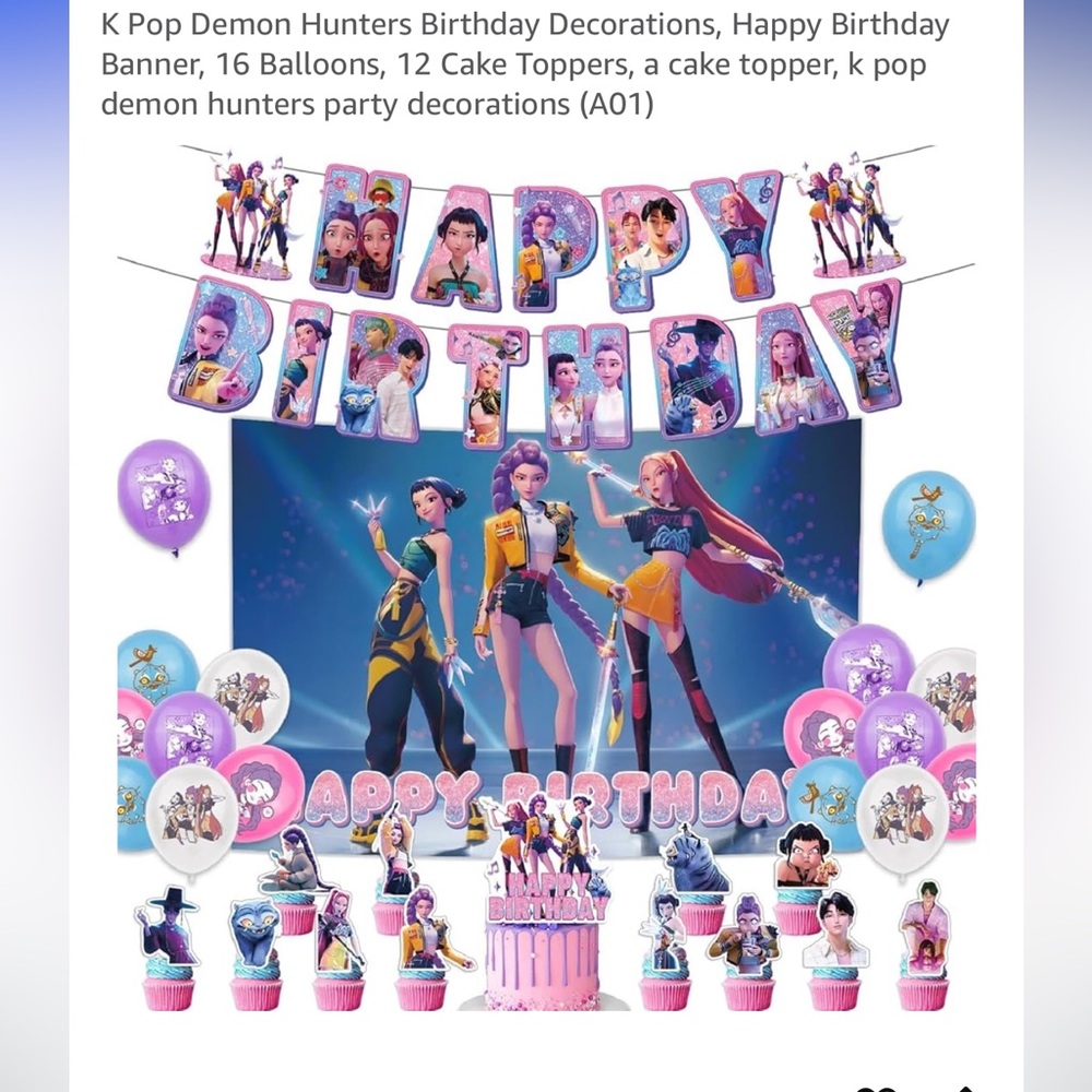 K pop decoration for birthday.